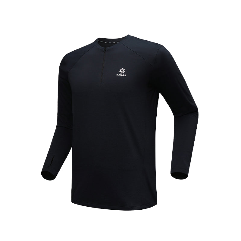 KAILAS FUGA Half Zip Long-sleeve Functional T-shirt Men's-Color-black