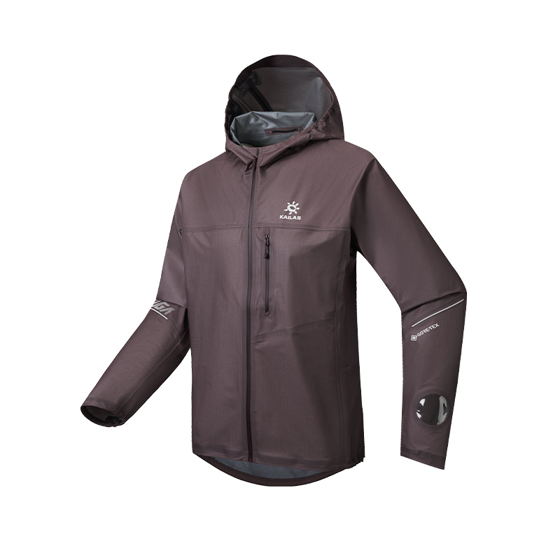 Kailas AERO GTX Trail Running Hardshell Jacket Men's-Color-Red Rock Brown