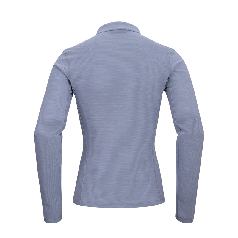 Kailas Stand Collar Wool Long Sleeve T-shirt Women’s-Color-Light Steel Blue