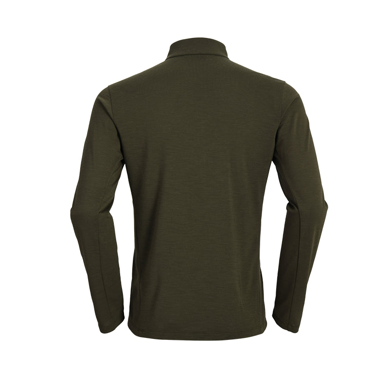 Kailas Stand Collar Wool Long Sleeve Functional T-shirt Men’s-Color-Green