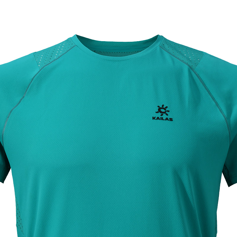 KAILAS Crew Neck Short Sleeve Functional T-Shirt Men's-Color-Teal
