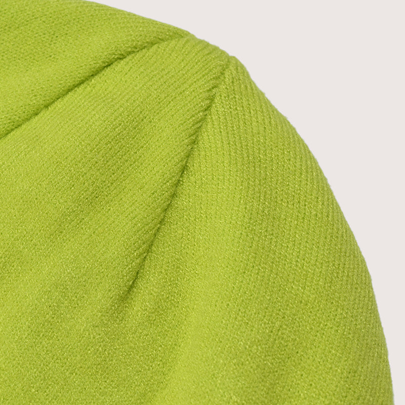 Kailas Reversible Knit Beanie Unisex-Color-lime green
