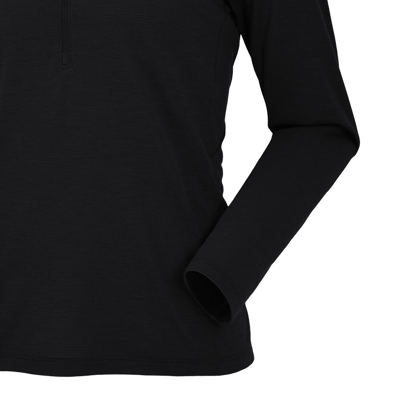 Kailas Stand Collar Wool Long Sleeve Functional T-shirt Men’s-Color-Black